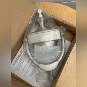 NIB, Baldwin, silver door knocker.